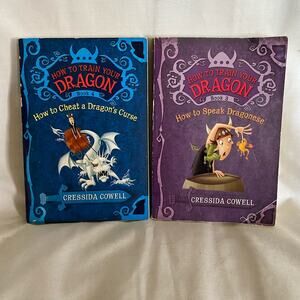 Two How to Train Your Dragon Paperback Fantasy Adventure Books